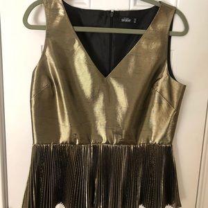 Kate spade Saturday gold peplum top